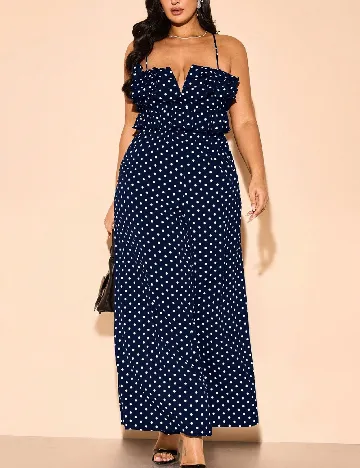 Salopeta SHEIN CURVE, bleumarin