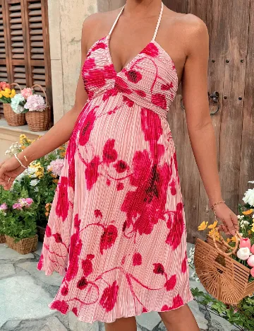 Rochie medie SHEIN Maternity, roz/piersica
