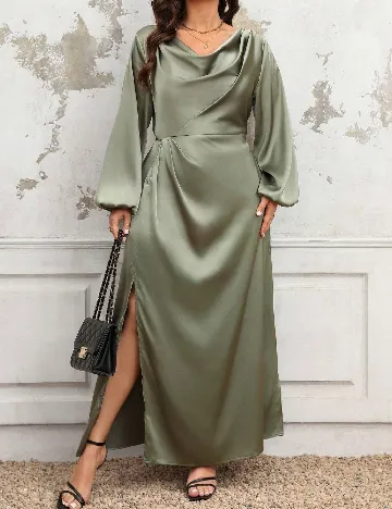 Rochie lunga SHEIN CURVE, verde