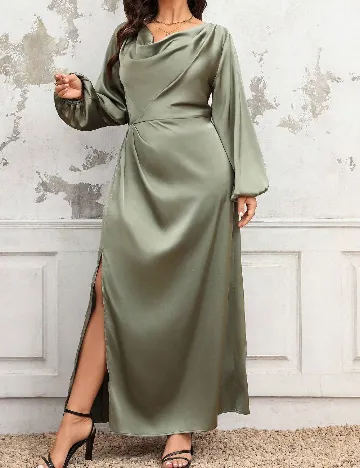 Rochie lunga SHEIN CURVE, verde