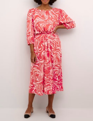 Rochie medie Kaffe, rosu