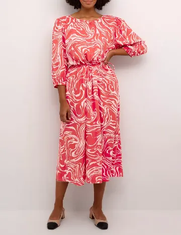Rochie medie Kaffe, rosu