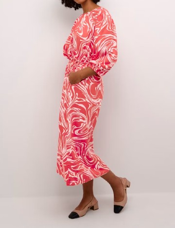Rochie medie Kaffe, rosu