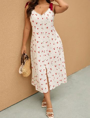 Rochie medie SHEIN CURVE, crem