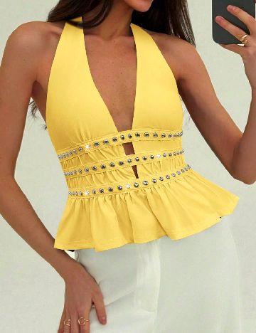 Top SHEIN, galben