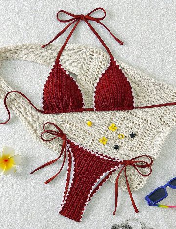 Costum de baie SHEIN, rosu