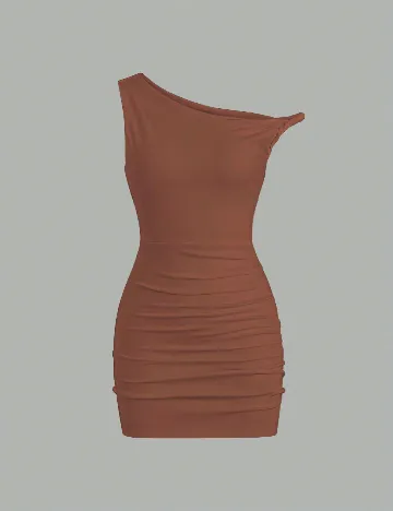 Rochie scurta SHEIN, maro