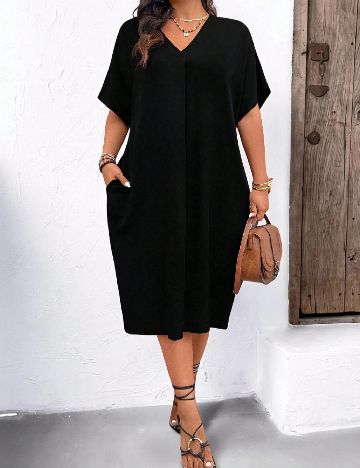 Rochie medie SHEIN CURVE, negru
