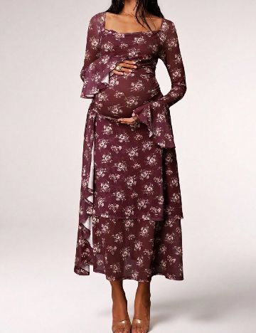 Rochie medie SHEIN Maternity, visiniu