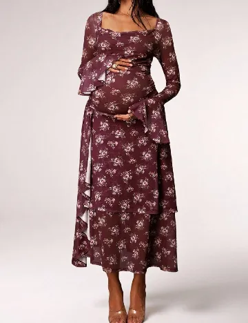 Rochie medie SHEIN Maternity, visiniu