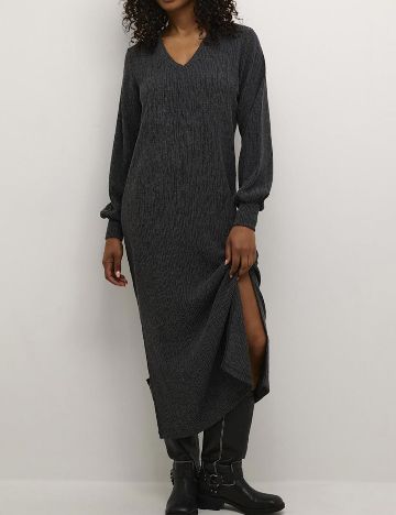 Rochie medie Kaffe, gri inchis
