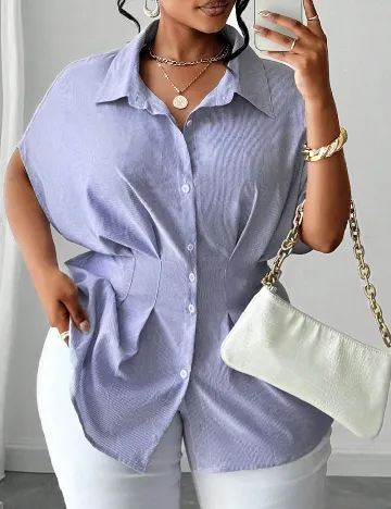 Camasa SHEIN CURVE, albastru