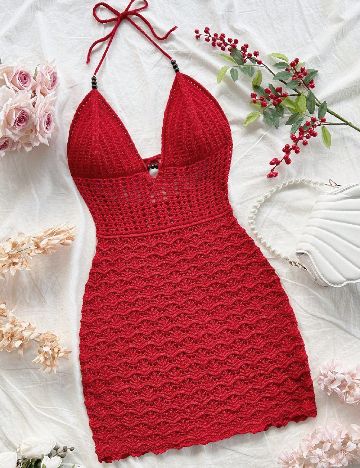 Rochie de plaja SHEIN, rosu