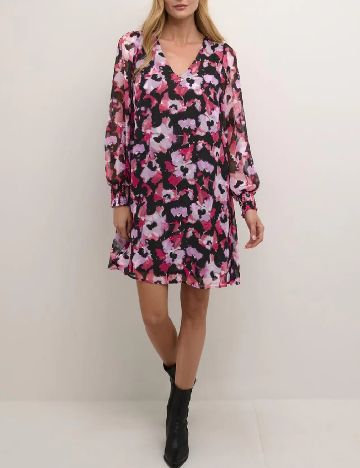 Rochie scurta Kaffe, mix culori