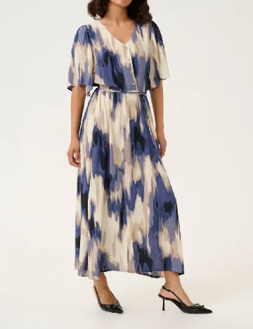 Rochie lunga Kaffe, mix culori