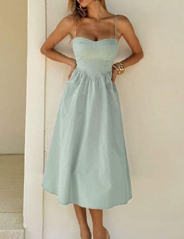Rochie lunga SHEIN, verde