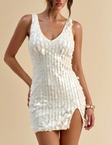 Rochie scurta SHEIN, alb