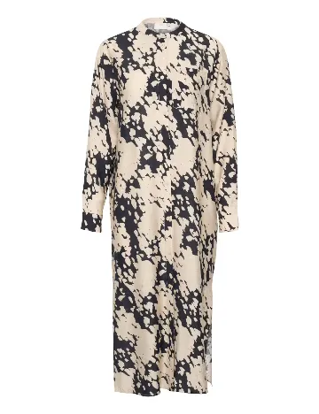 Rochie lunga Kaffe, crem/negru