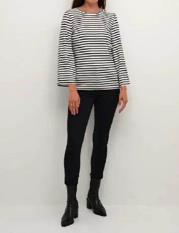 Bluza Kaffe, alb/negru