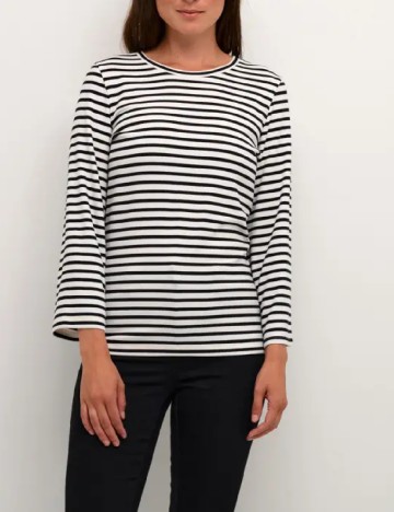 Bluza Kaffe, alb/negru