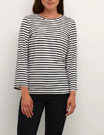 Bluza Kaffe, alb/negru