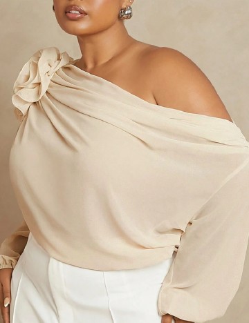 Bluza Haute Plus Size, crem