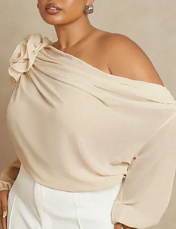 Bluza Haute Plus Size, crem