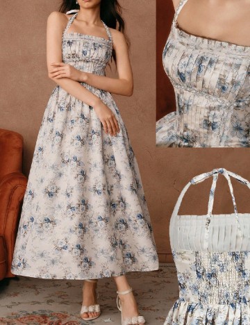 Rochie lunga Savoree, floral print