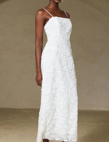 Rochie lunga Aveloria, alb