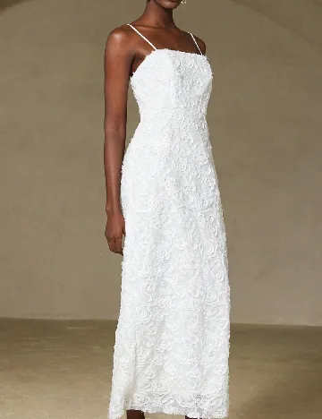 Rochie lunga Aveloria, alb