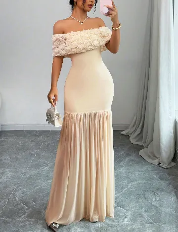Rochie lunga SHEIN, crem