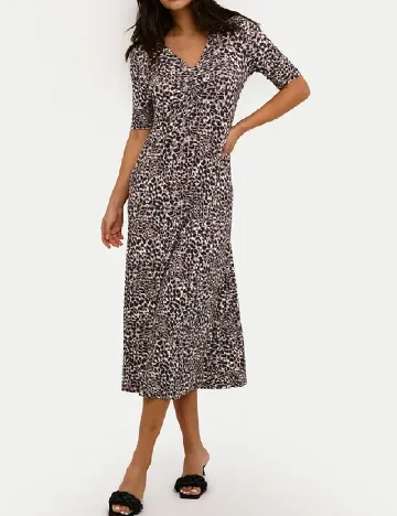 Rochie medie Kaffe, animal print