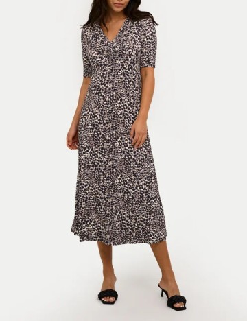 Rochie medie Kaffe, animal print