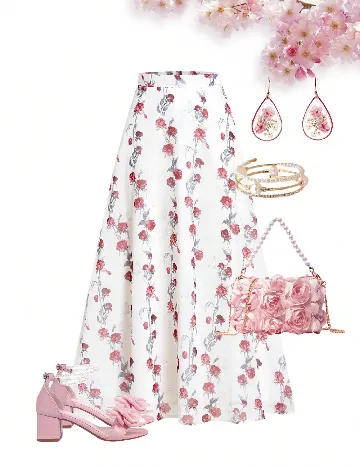 Fusta SHEIN, floral print