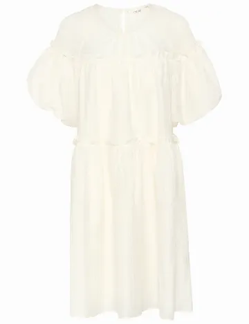 Rochie medie Cream, crem