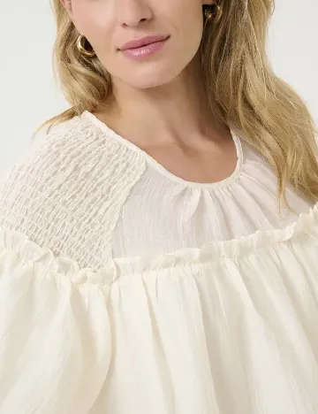 Rochie medie Cream, crem