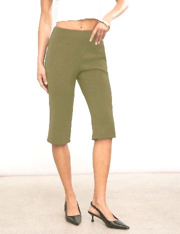 Pantaloni trei sferturi SHEIN, verde