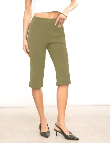 Pantaloni trei sferturi SHEIN, verde