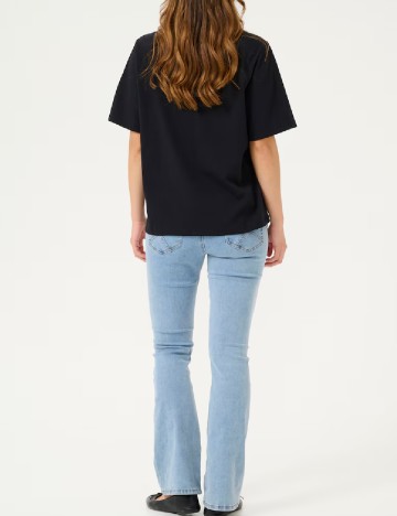Tricou Cream, negru