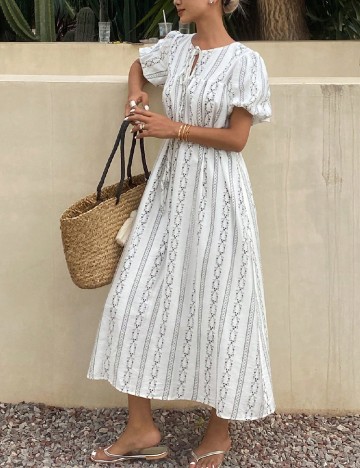 Rochie medie Dazy, alb