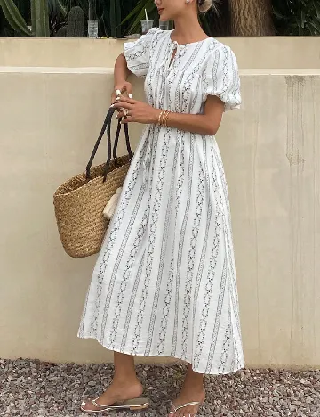 Rochie medie Dazy, alb