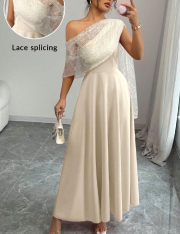 Rochie lunga SHEIN, crem
