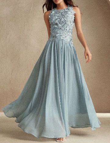 Rochie lunga Anewsta, bleu