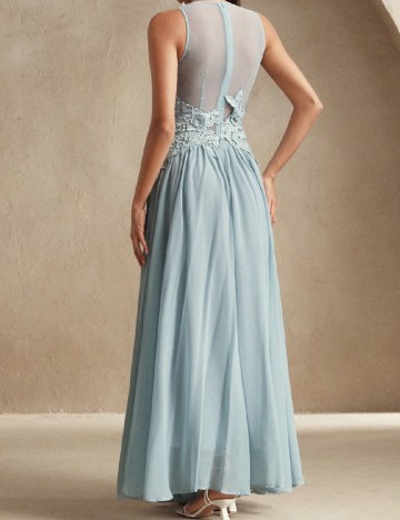 Rochie lunga Anewsta, bleu