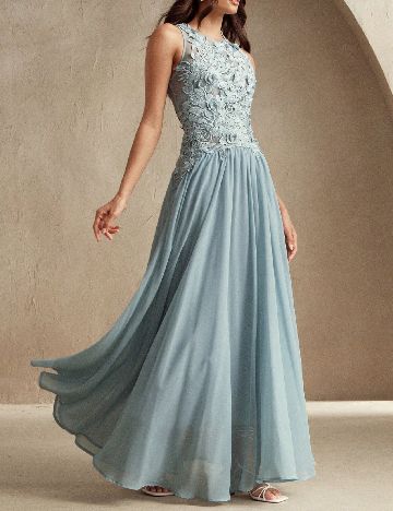 Rochie lunga Anewsta, bleu