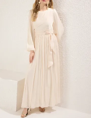 Rochie lunga TRENDYOL, ecru