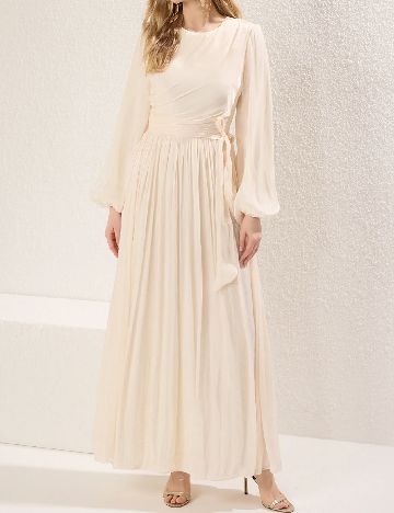 Rochie lunga TRENDYOL, ecru