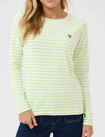 Bluza Kaffe, verde/alb