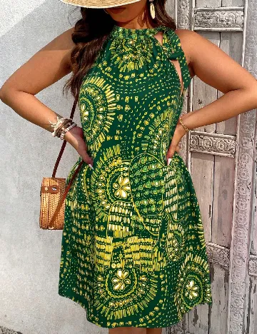 Rochie scurta SHEIN CURVE, verde
