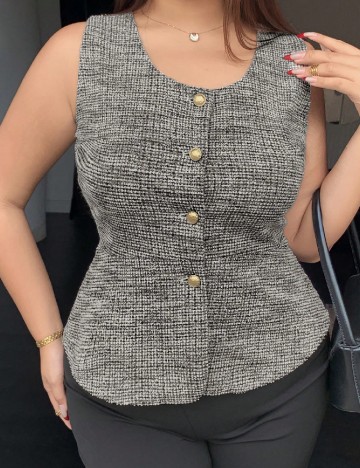Bluza Dazy Plus Size, gri